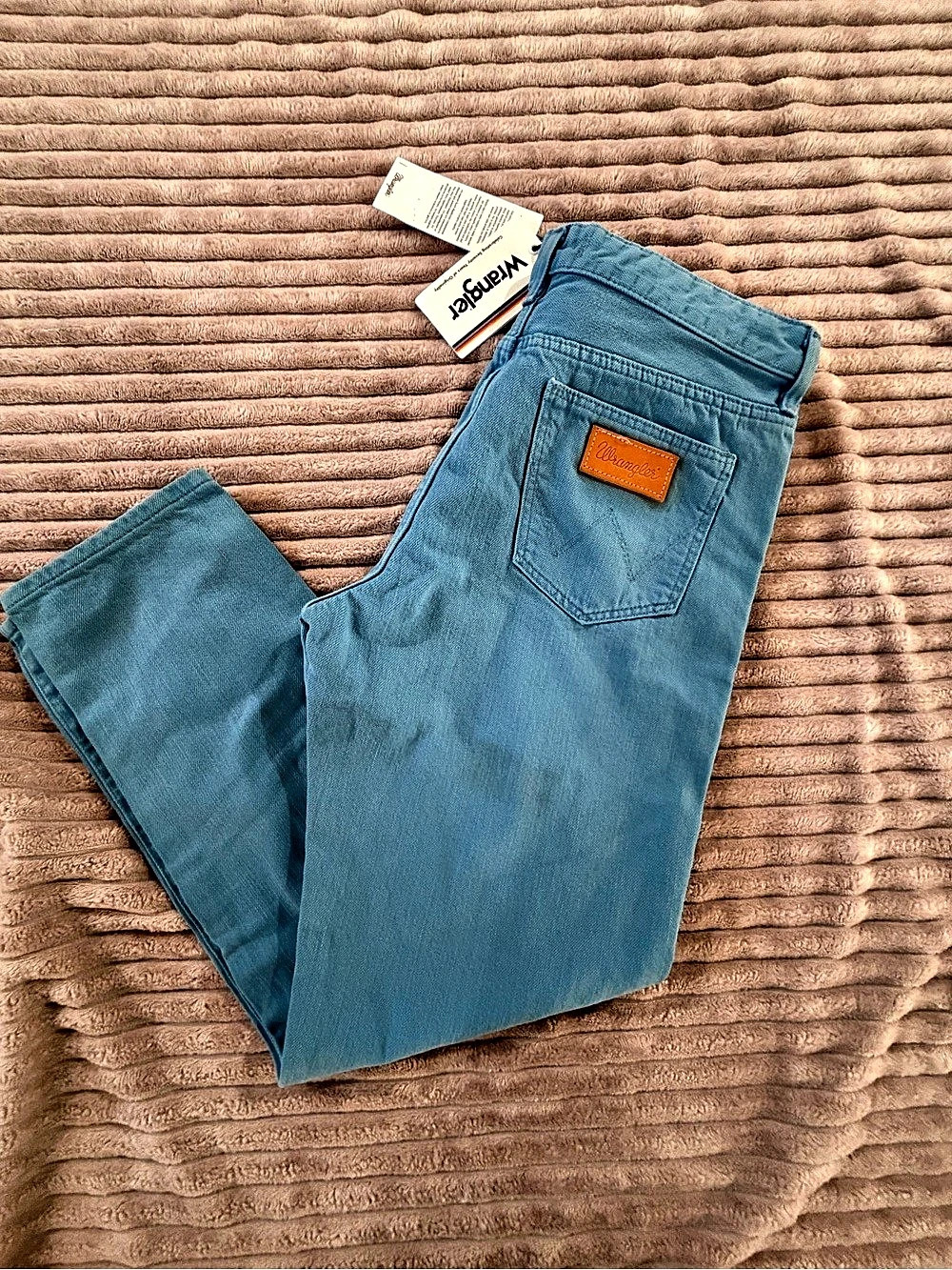 Wrangler Cropped Straight Leg Jeans Blue Waist 27 NWT